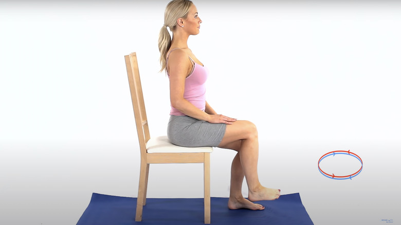 woman doing ankle circles